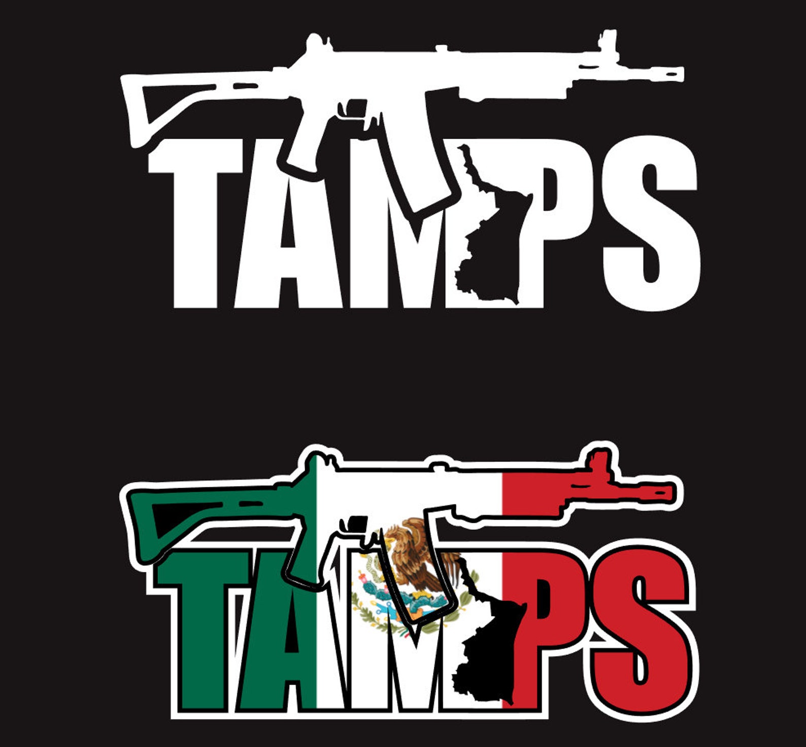 Tamaulipas With Gun Decal Car Window Laptop Vinyl Sticker Etsy