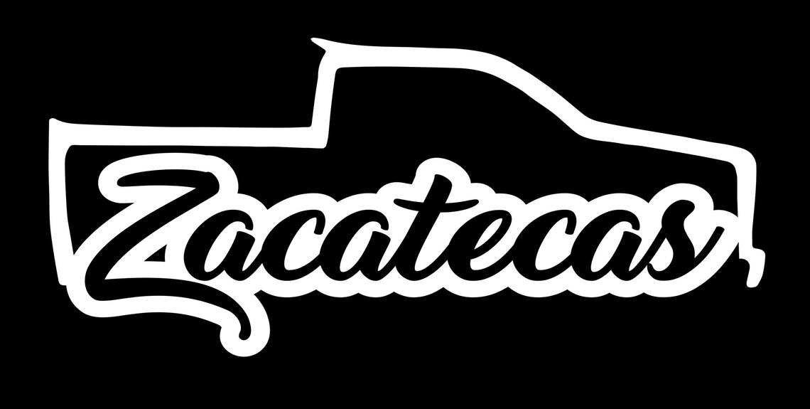 Zacatecas Decal Troka Silhouette Letters Decal Car Window Etsy