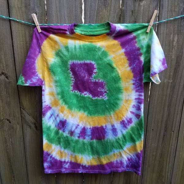 mardi gras tie dye shirt