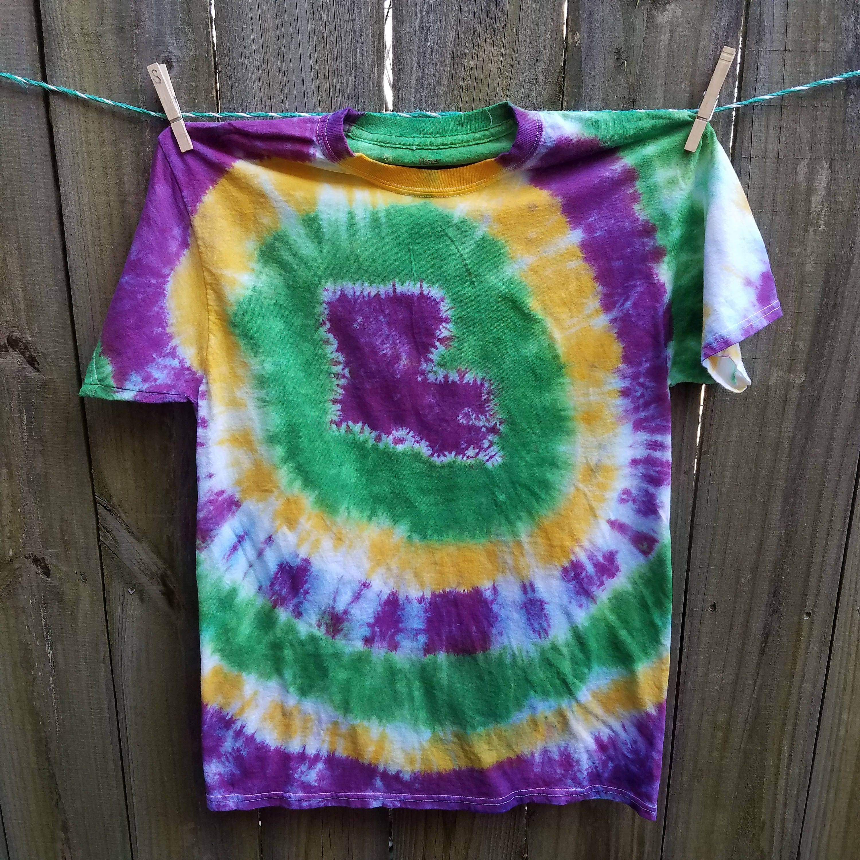 mardi gras tie dye dress