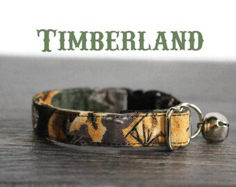 Camo Cat Collar, Real Tree Fabric Collar, Cat Collar, Cat Collars, Breakaway Cat Collars, Safe Cat Collar, Pet Supplies, Personalized Collar