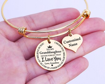 Mom YYQX Bracelets for Women Engraved Mantra Cuff Bangle Christmas Graduation Birthday Gifts for Daughter Granddaughter Teen Girl Sister Grandma Inspirational Jewelry Best Friend