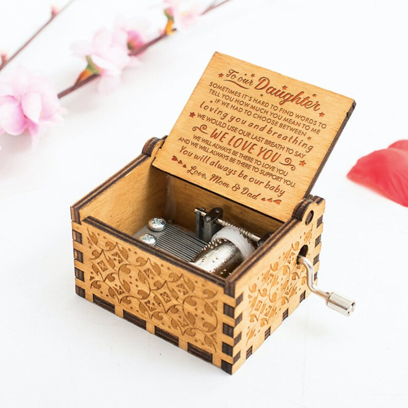 To OUR Daughter Music Box Gift We Love You Love From Mom /& Dad Music Box Gift For Birthday School Uni Graduation Anniversary Christmas Gifts
