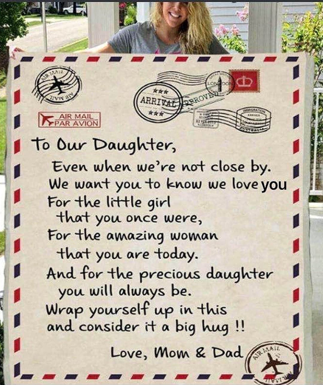 Daughter Gift Throw Blanket From Mom Dad to OUR Daughter Gift Etsy