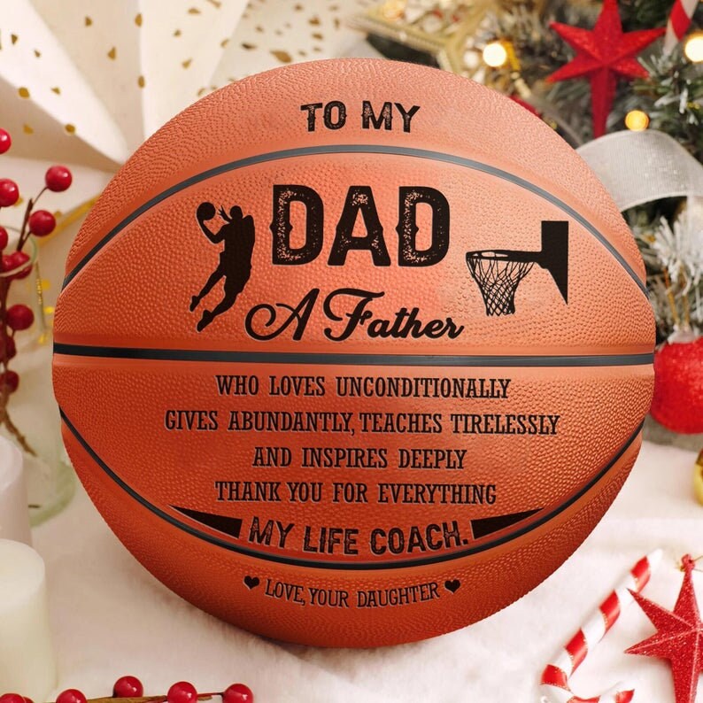 To My Dad Basketball Gift From Daughter Basketball For DAD Etsy