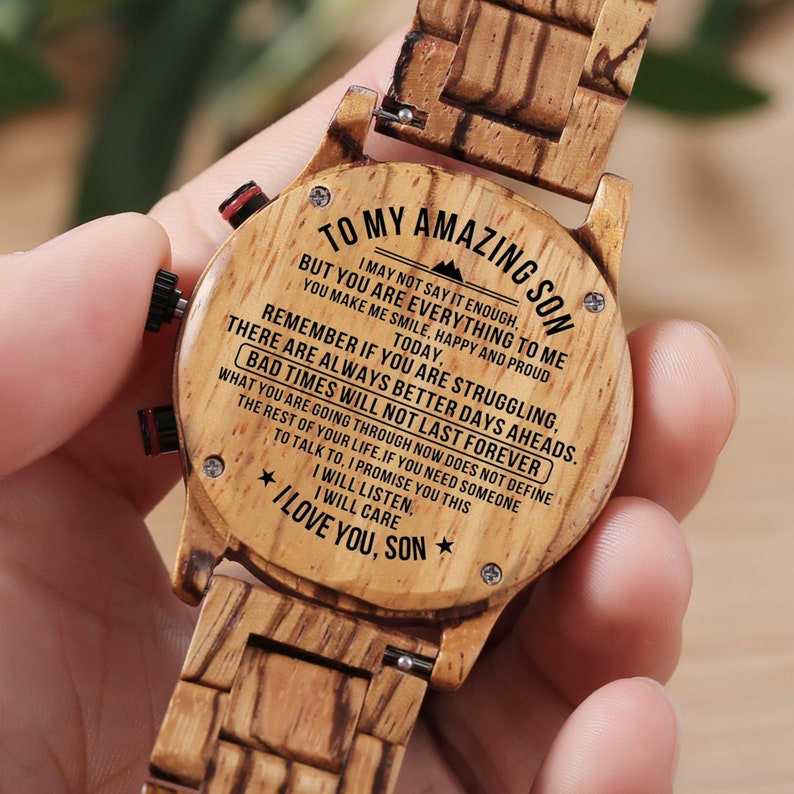 To My Son From Mom Or Dad Watch Gift For Son 2020 Xmas Birthday Christmas Gifts Ebay