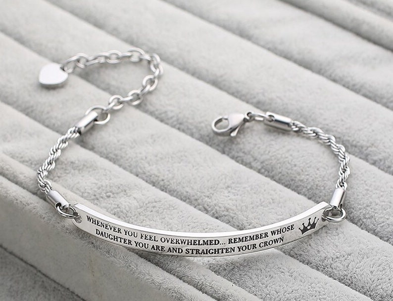 To Daughter Bracelet Jewelry Gift Love From Mom Dad To Daughter For Birthday Christmas Wedding Uni College Graduation Daughter Bracelet Gift
