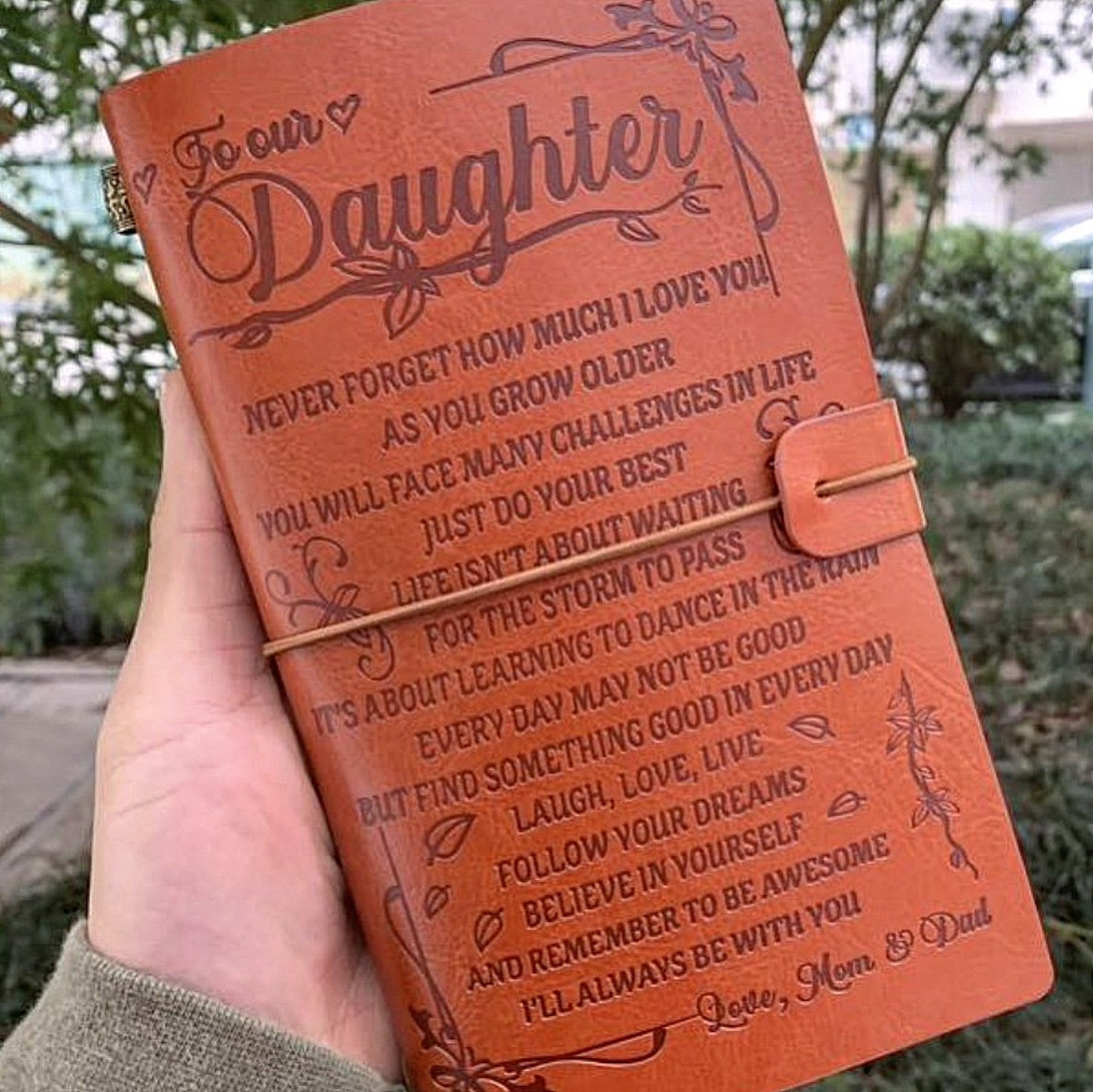 From Mom & Dad To Daughter Journal Gift Leather Diary Gift Etsy