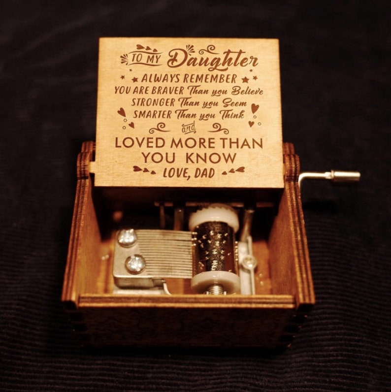 To Daughter Music Box Gift From Dad I Loved More Than You Know Etsy