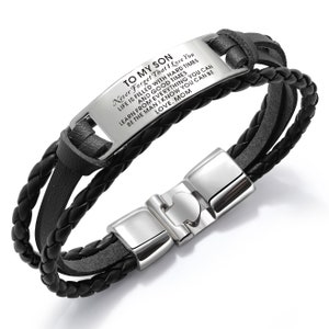 To My SON Bracelet Wristband Gift From 