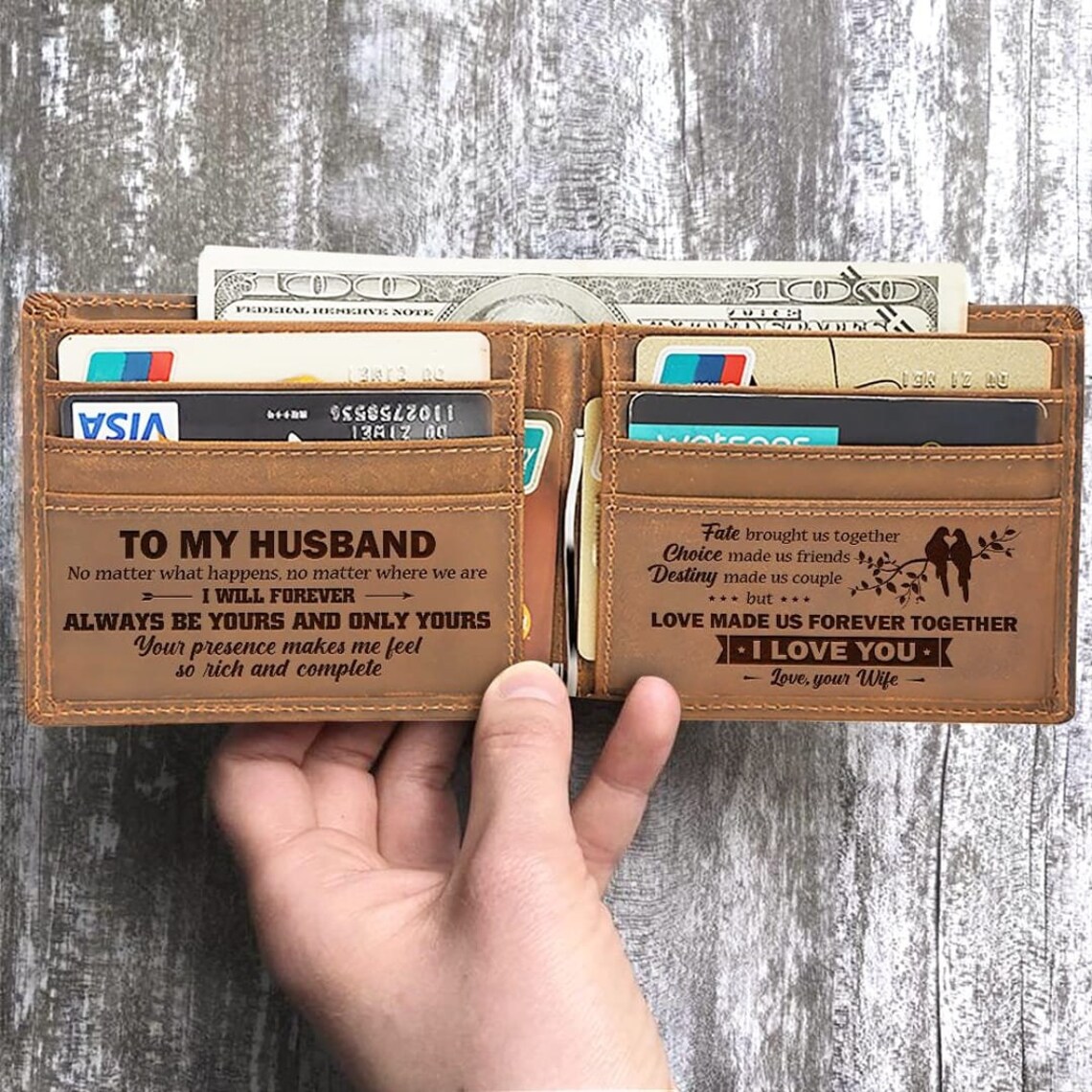 Husband Gift From Wife to My Husband Wallet Gift Wallet From Etsy