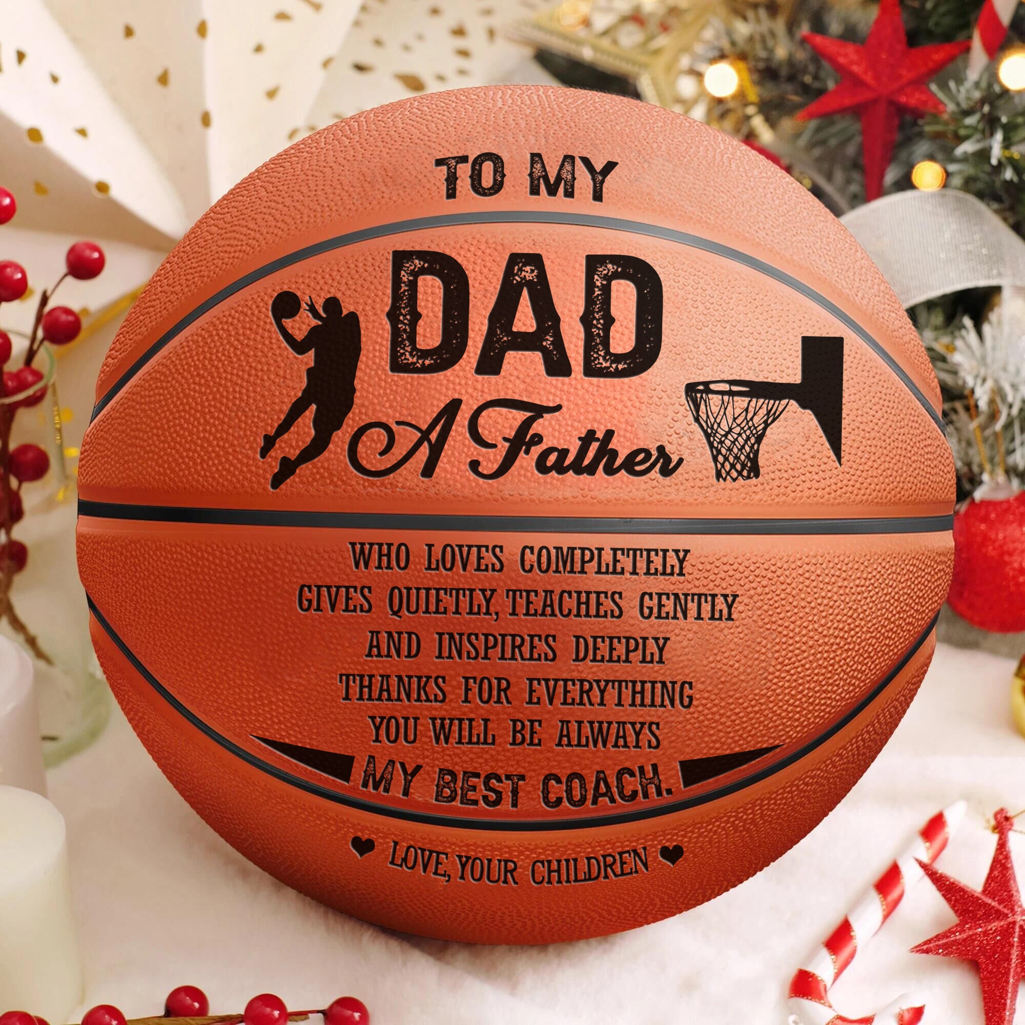 To My Dad Basketball Gift From Children Son Daughter Etsy