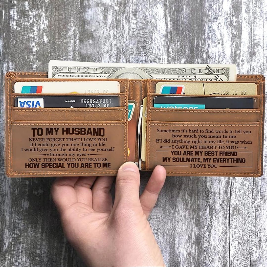 From Wife to My Husband Wallet Gift I Love You Husband Wallet Etsy Canada