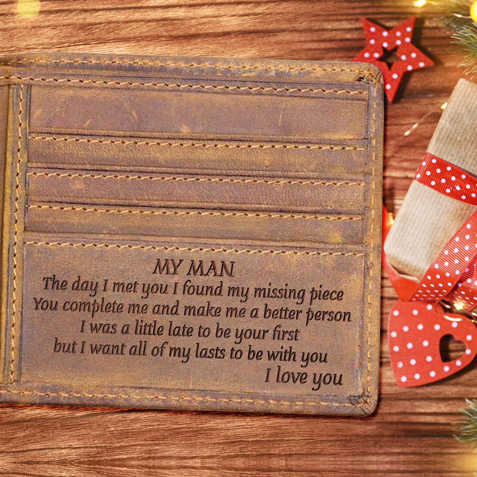 From Wife to My Husband Wallet Gift I Love You Men Wallet Wife Etsy UK