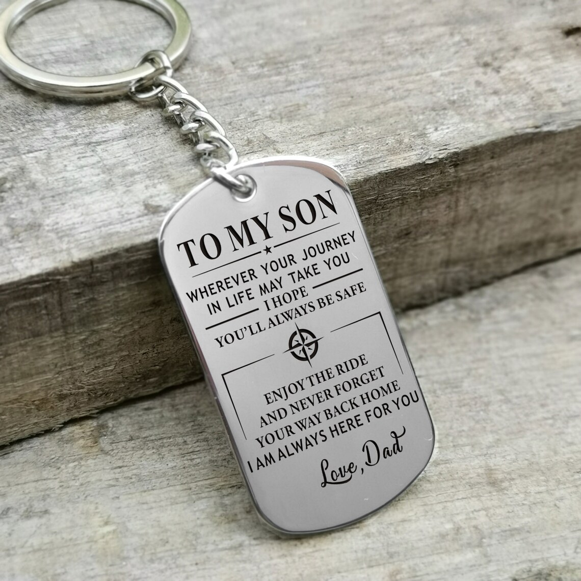 Gifts From Son To Dad
 From Dad to My Son Keyring Gift Always Be Safe Love Dad to Son Etsy