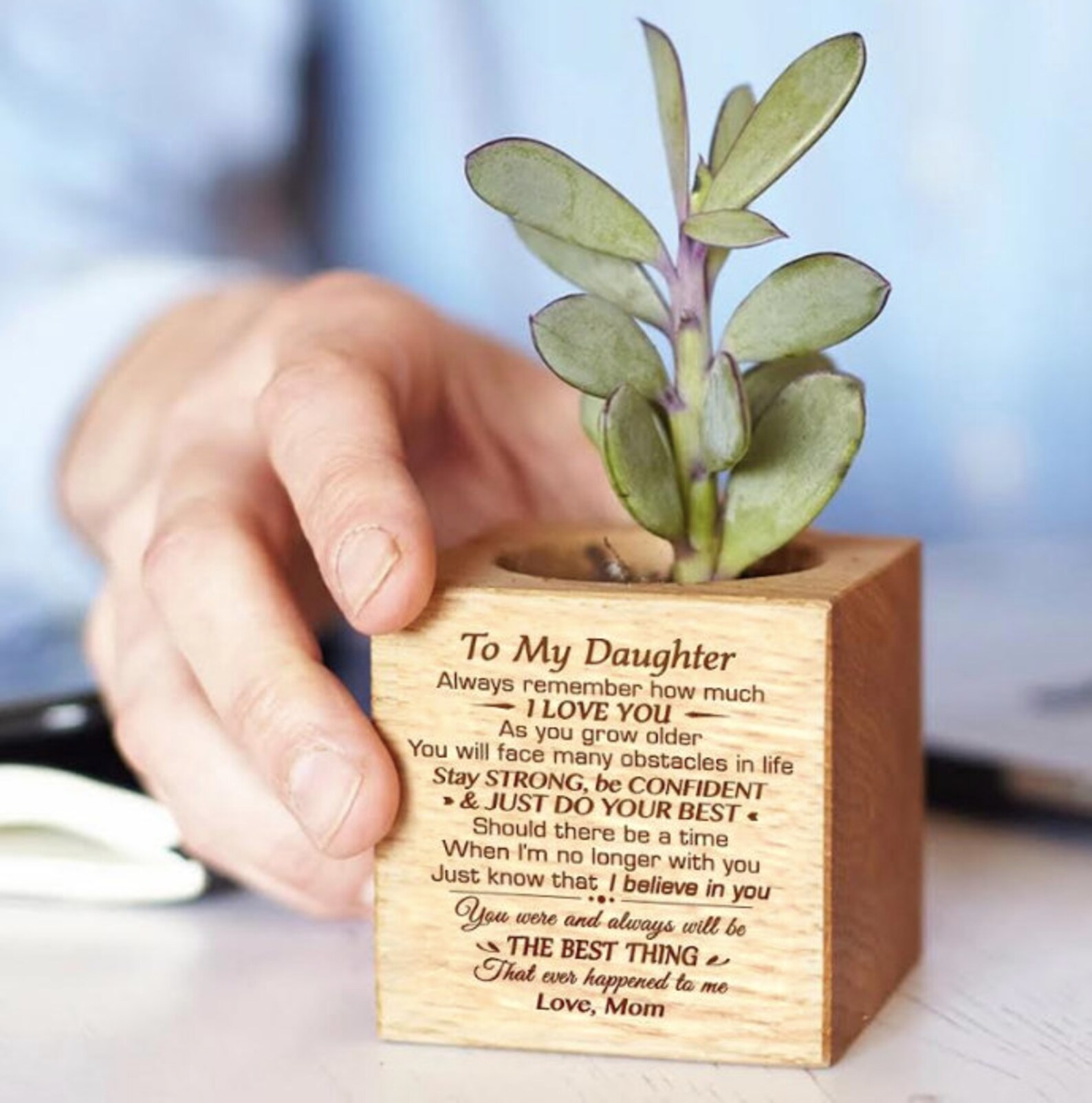 To Daughter Plants Pot Gift From Mom With Love Message From Etsy