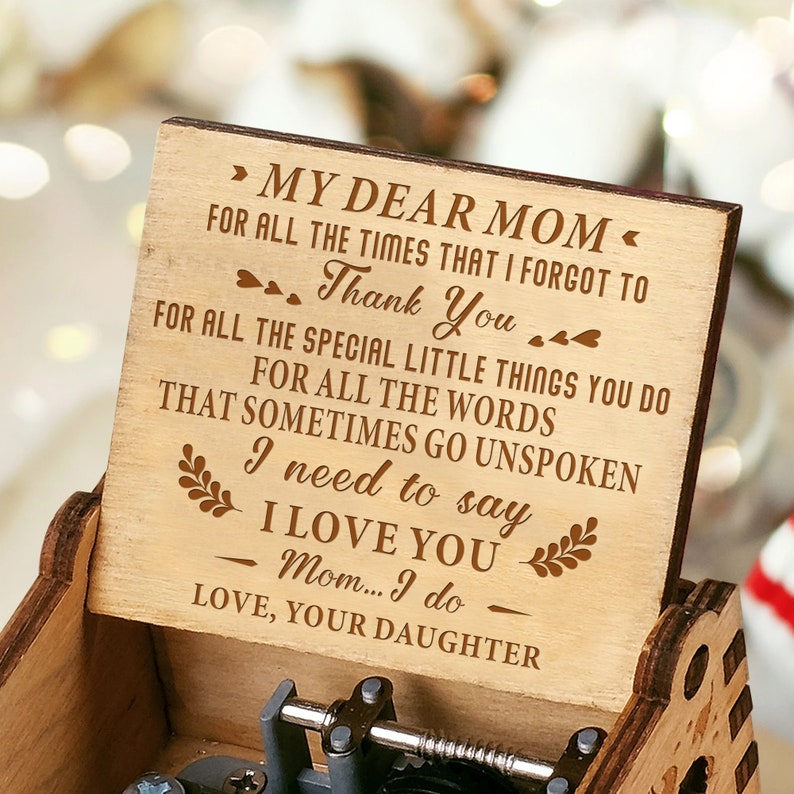 Moeder kerstcadeau aan Moeder Music Box Gift van dochter