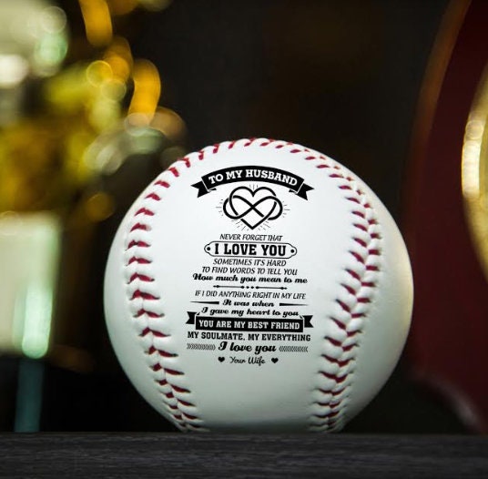 From Wife To My Husband Baseball Gift With Love Message To Husband Baseball Ball