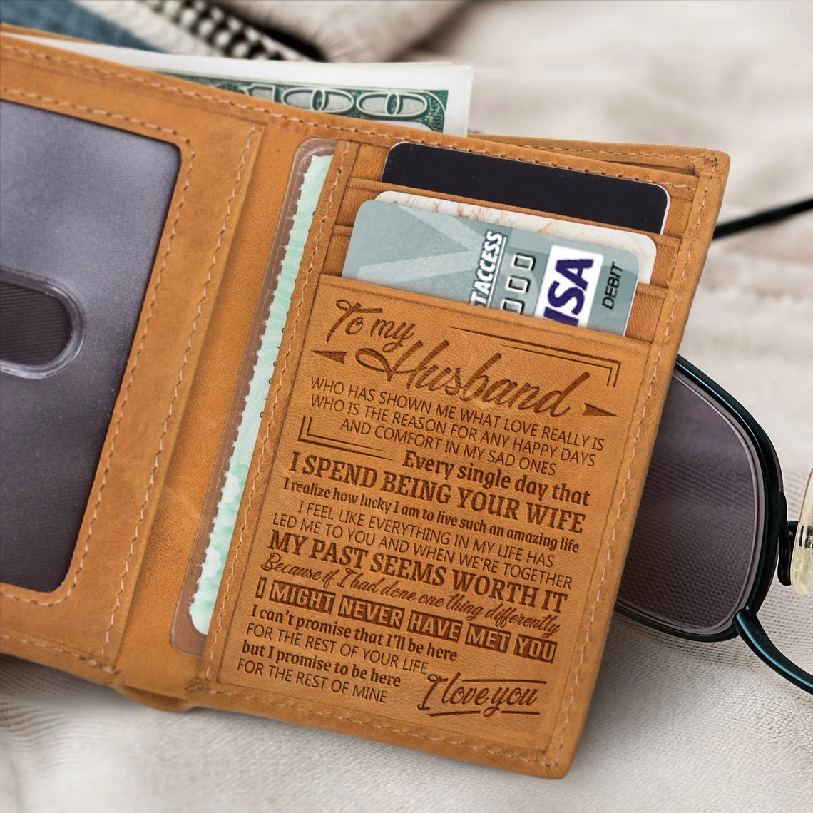 From Wife to My Husband Wallet Gift I Love You Wallet Wife to Etsy