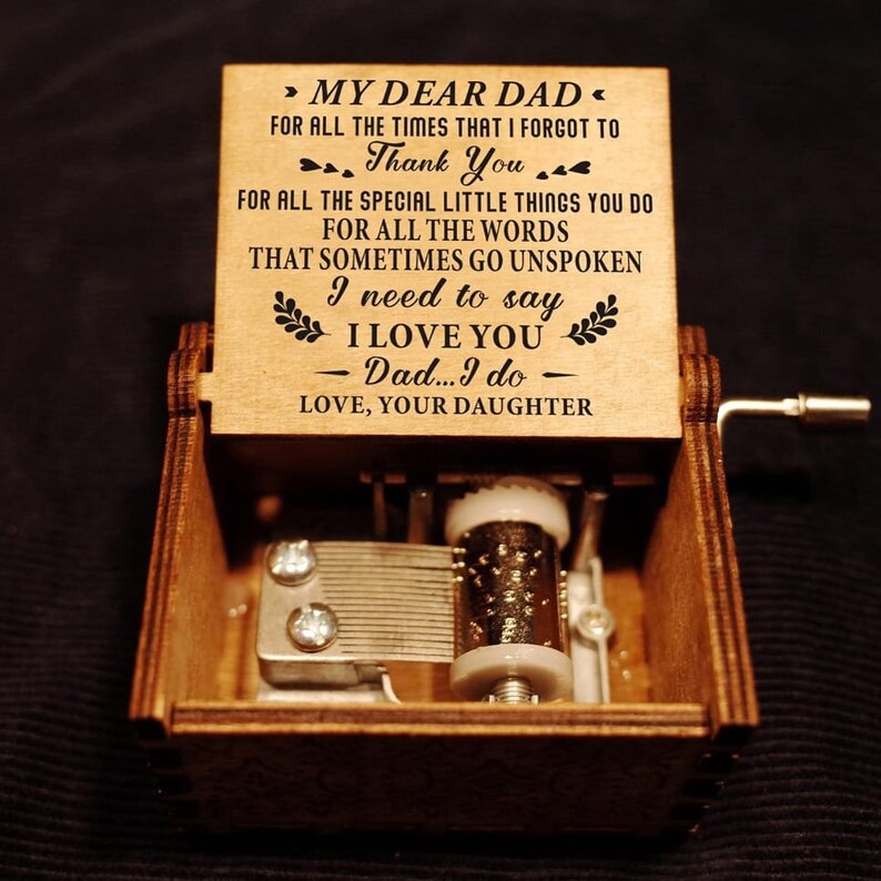 Gift for DAD From Daughter to DAD Music Box Gift for Dad Etsy