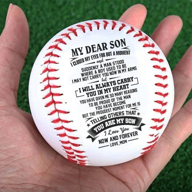 Baseball Gift To Son From Mom With Love Message Mom To Son Etsy