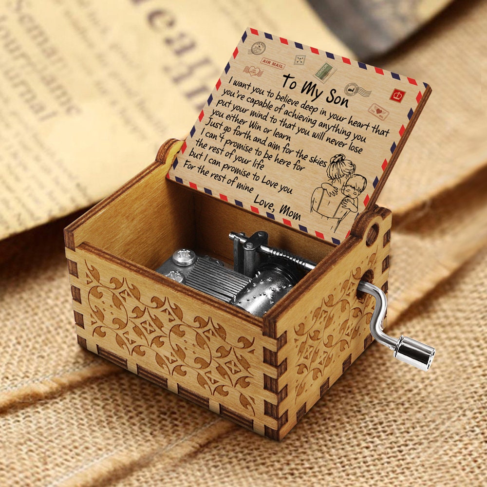 Christmas Gift to My Son Music Box Gift From Mom Musical Box Etsy