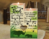 To Dad Candle Holder From Daughter I Love You Pair Dad Candle Holder For Dad Christmas Birthday Graduation Valentine Dad Father 39 s Day Gift