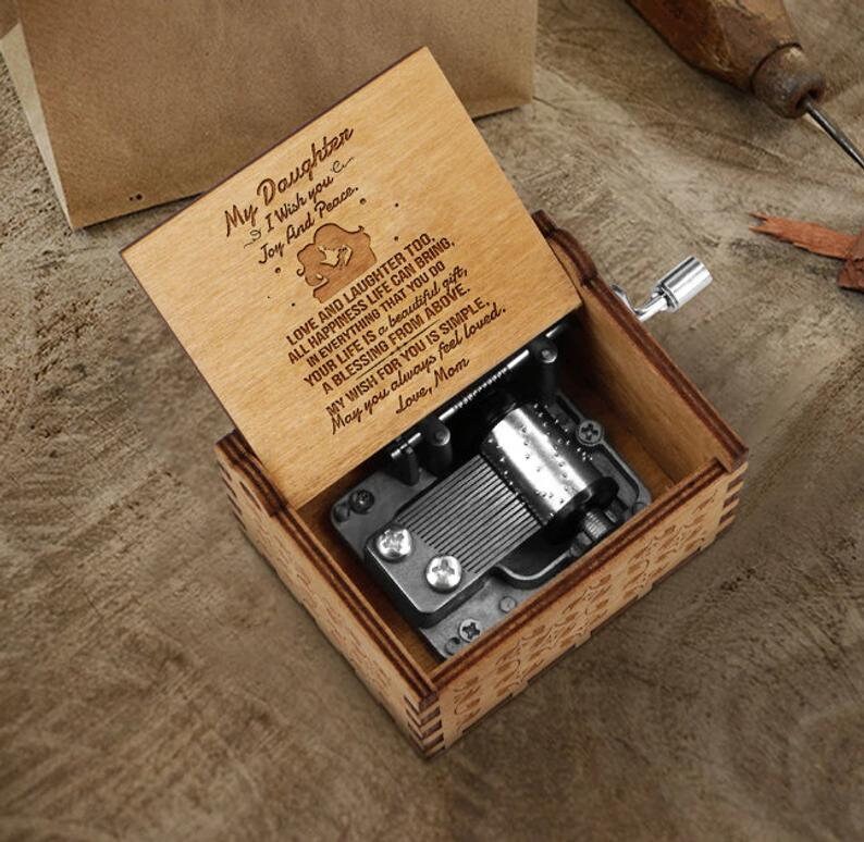 Daughter Music Box Gift From Mom I Wish You Joy and Peace Mom Etsy