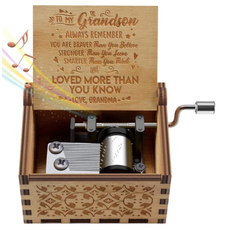 From Grandma to My Grandson Music Box Gift Love Grandma to Etsy