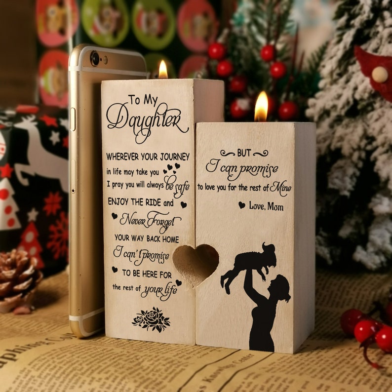 MOM zu Tochter paar Kerzenhalter Geschenk Liebe Mutter