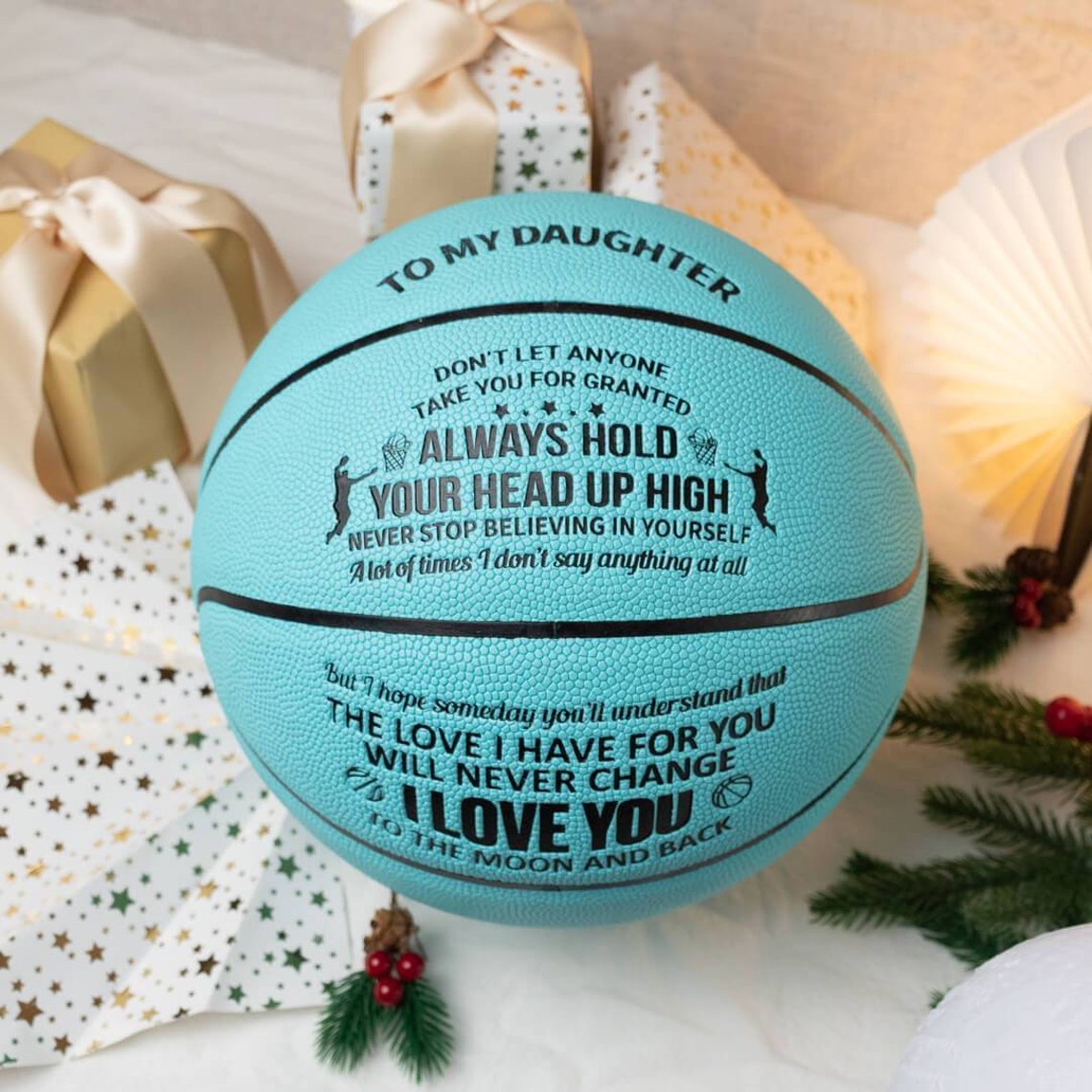 MOM DAD to Daughter Basketball Gift You for Daughter Christmas Etsy