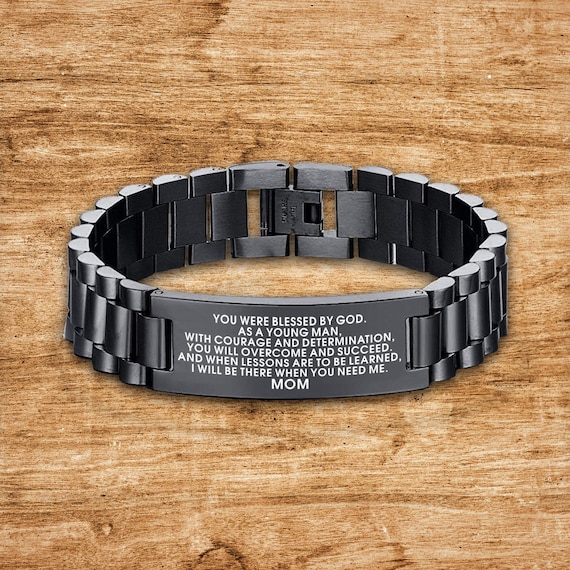 About All That Trouble When I Was Growing Up.,gift For Mom Engraved Message Inspirational Stainless Steel Bracelet,mom