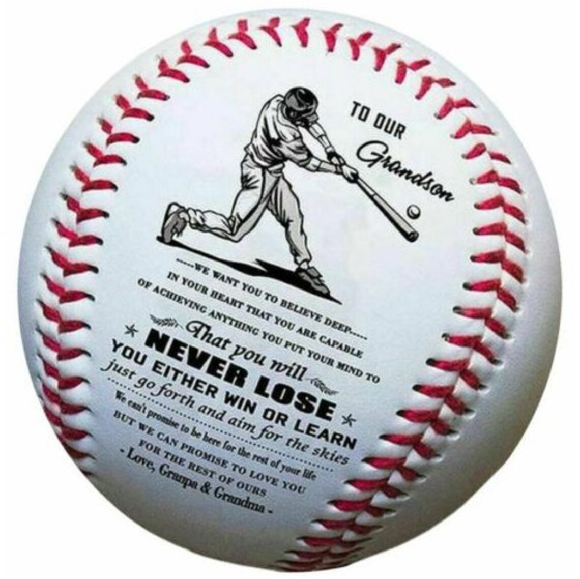 To Our Grandson Baseball Ball Gift From Grandma Grandpa Etsy