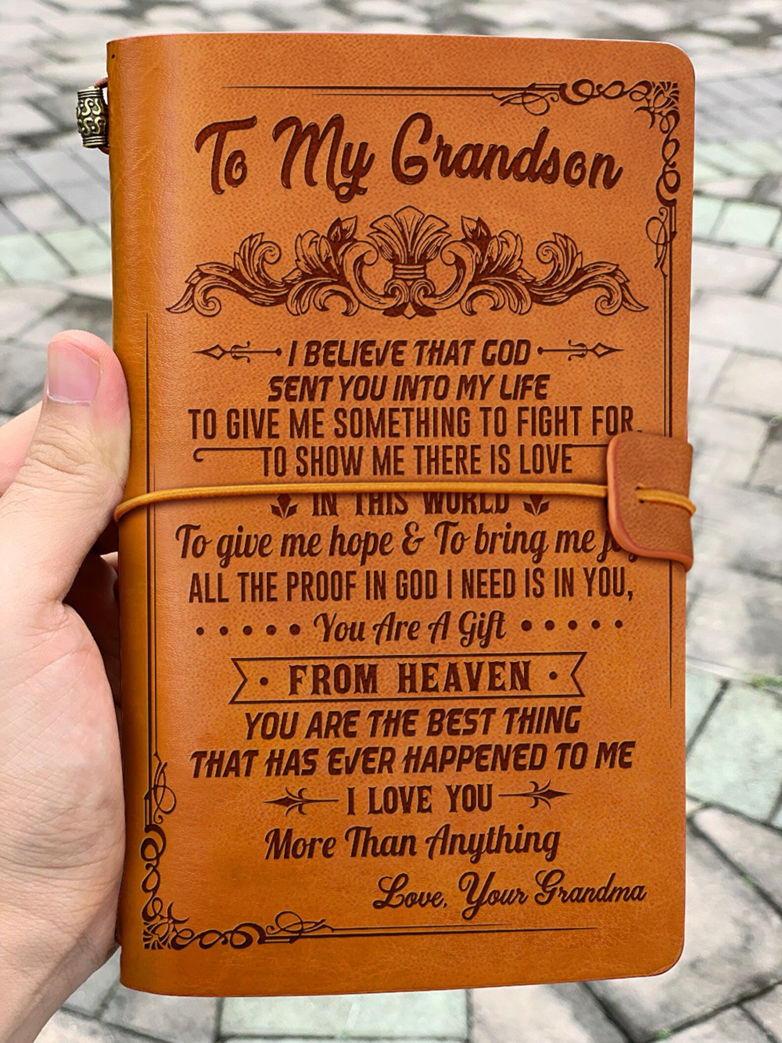 To Grandson Journal Gift From Grandma Grandpa Customizable Etsy