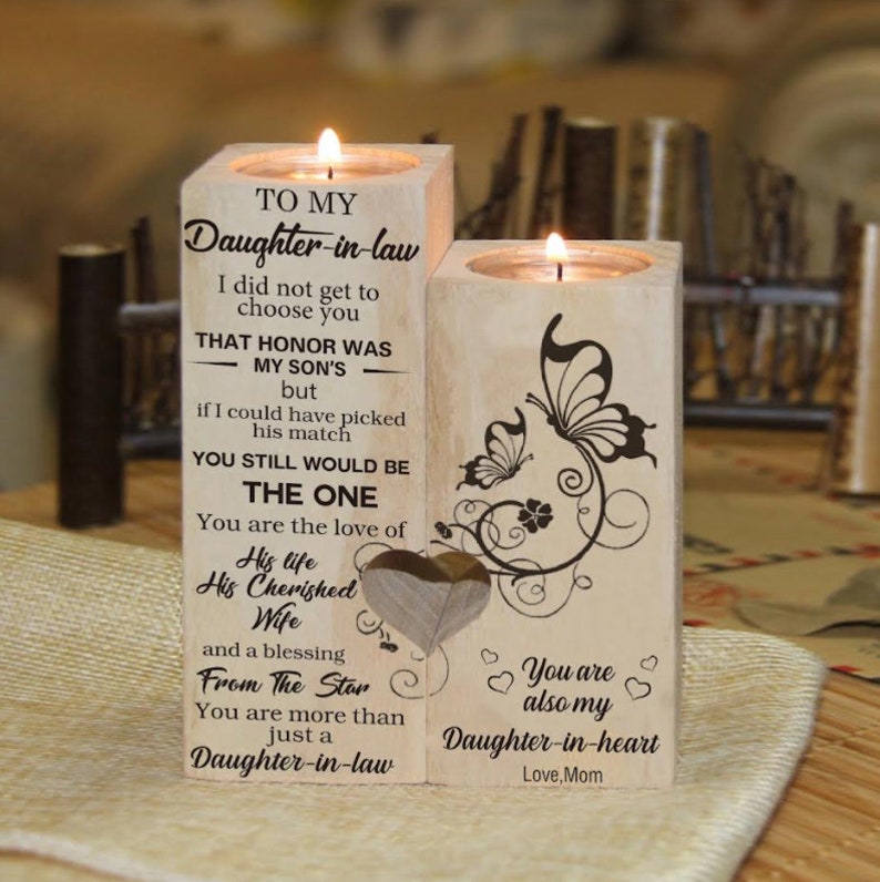 Mom to Daughter in Law Candle Holder Gift for Xmas Etsy Australia