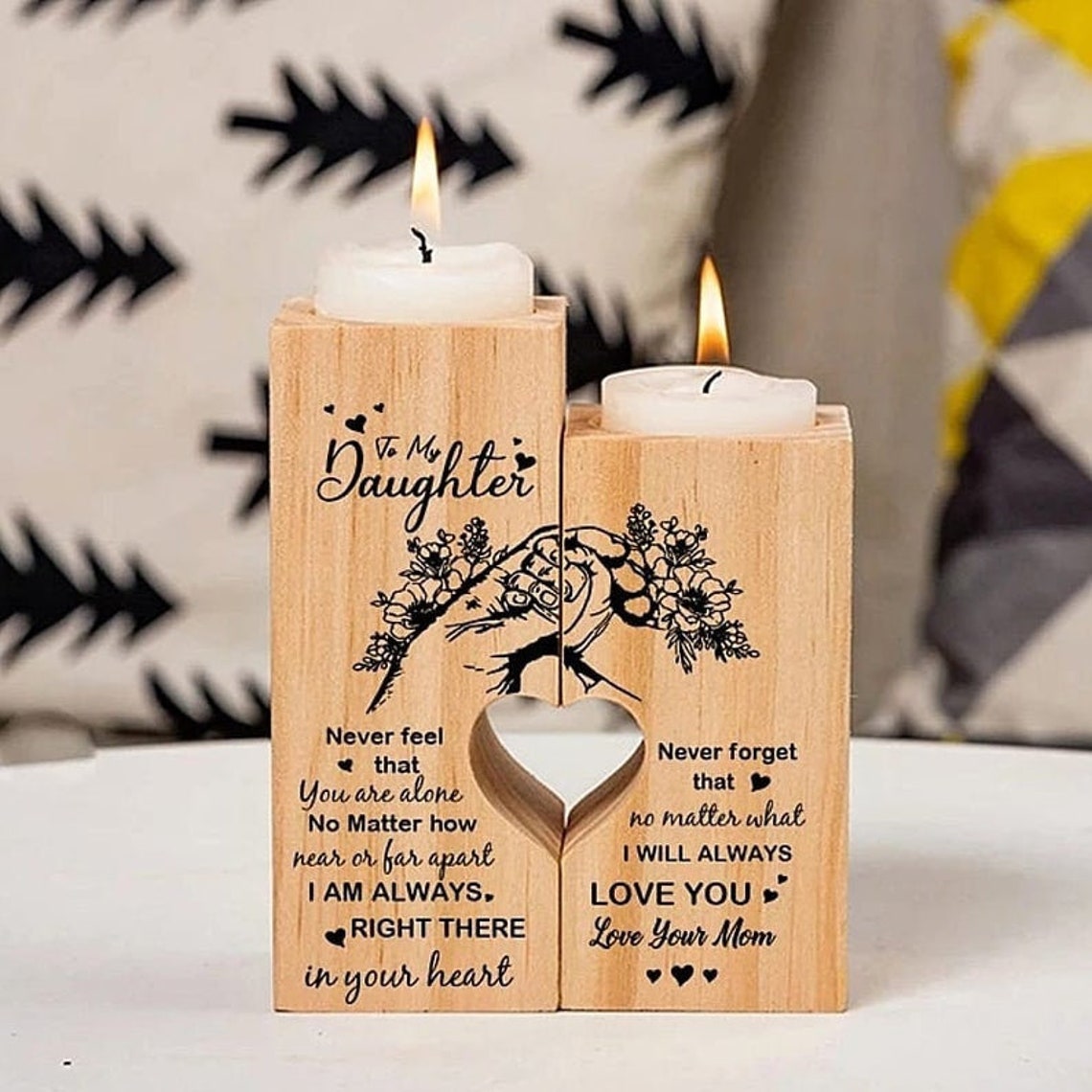 MOM To Daughter Pair Candle Holder Gift From Mom To Daughter Etsy
