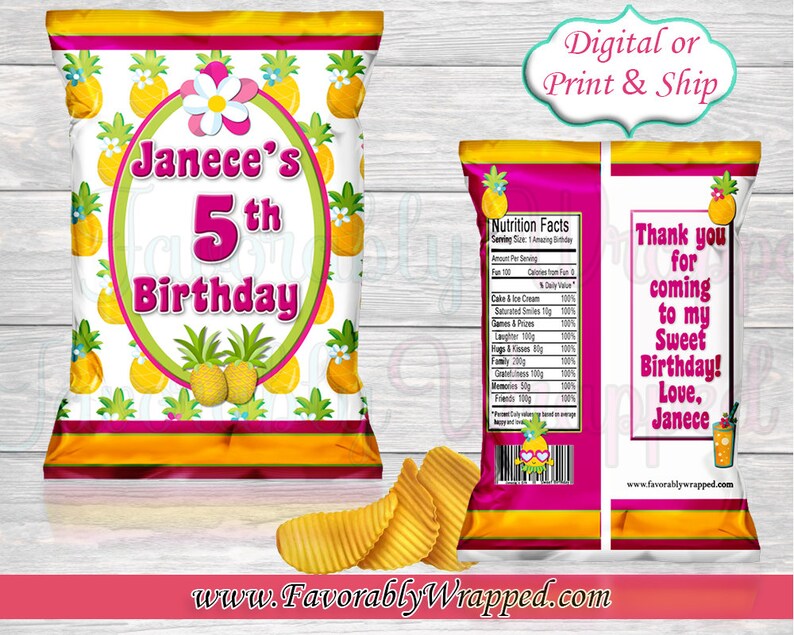 Pineapple Chip Baghawaiian Chip Bagluau Chip Bagluau Etsy