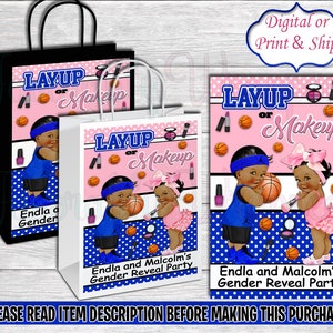 Layup or Makeup Gift Bag-Layup or Makeup Favor Bag-Layup or Makeup Treat Bag-Layup or Makeup Chip Bag-Beauty or Beats Chip Bag