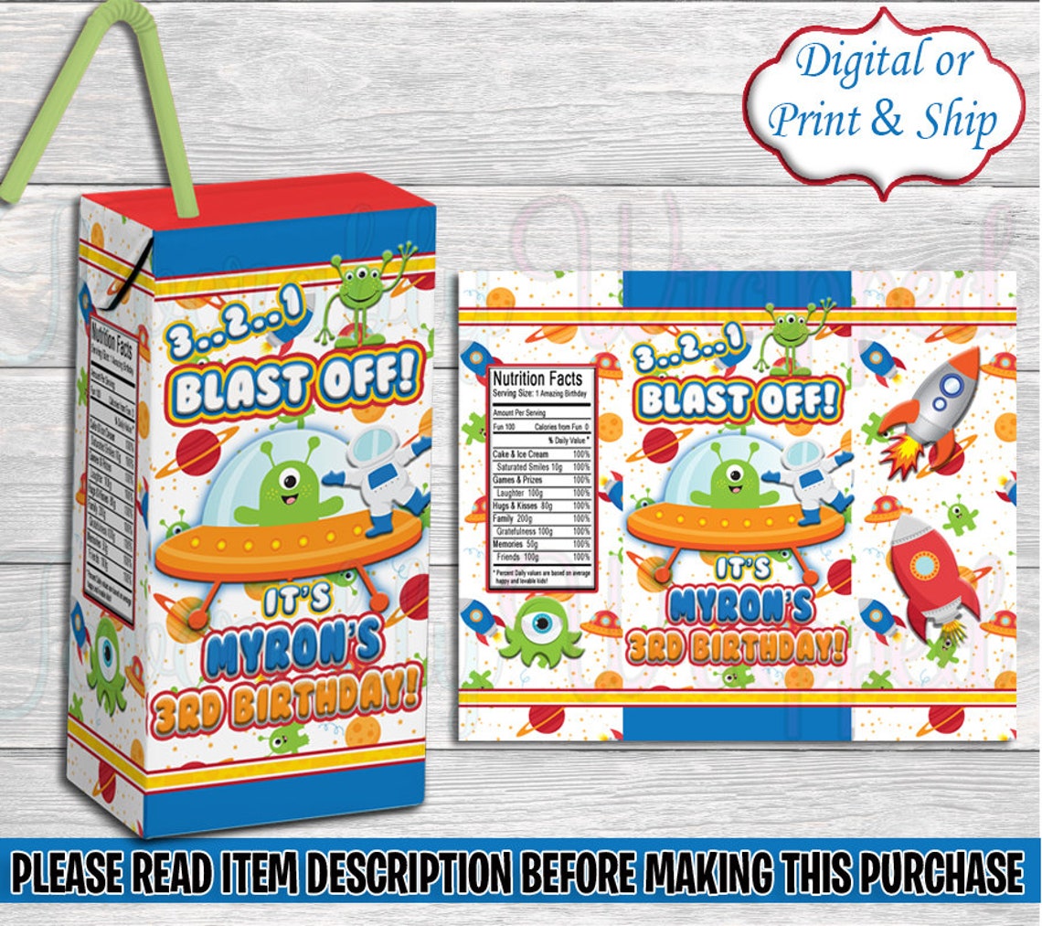 Space Hic Juice Boxastronaut Hic Juice Boxspace Etsy