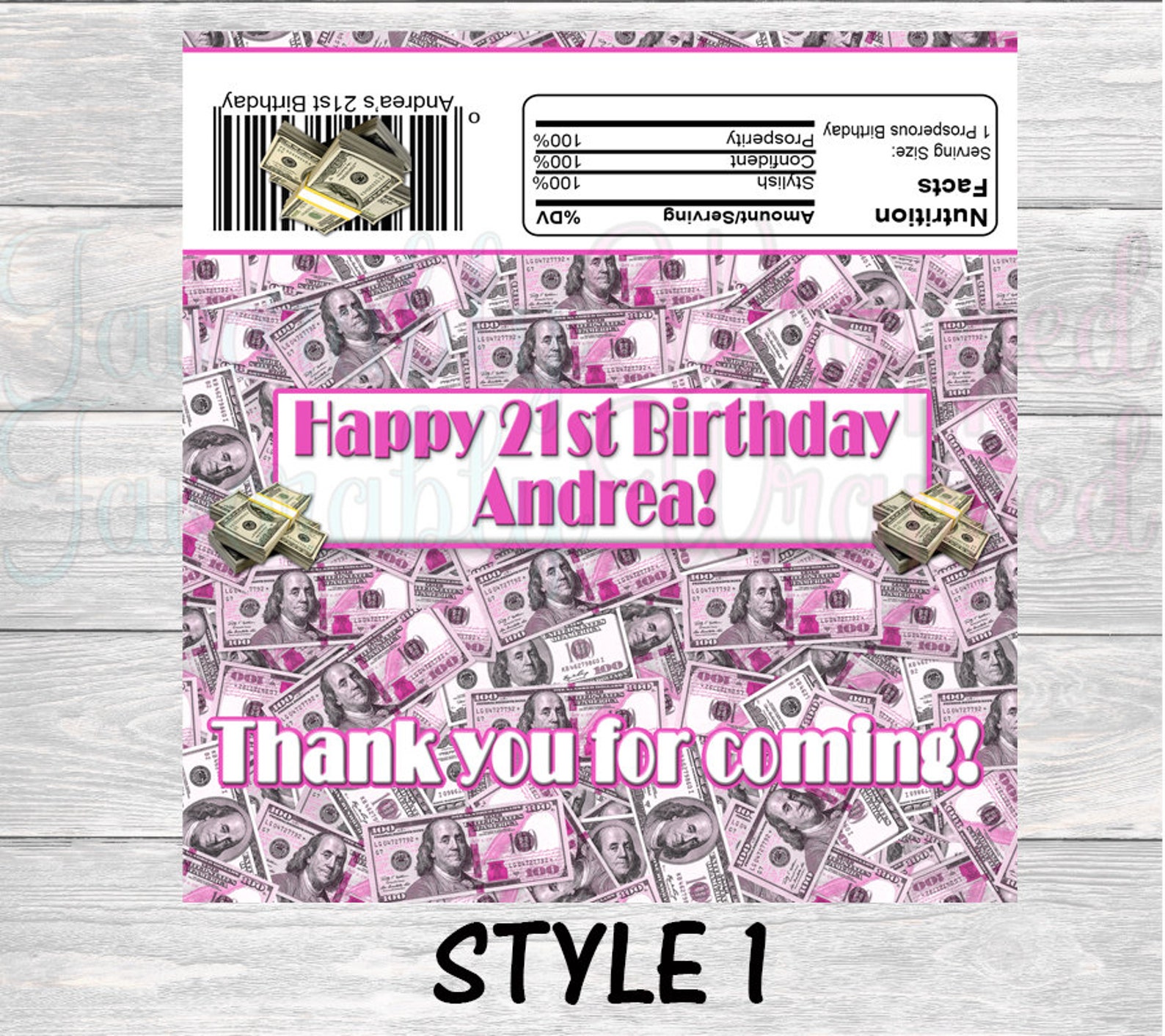 Money Wrapper Design Money Chocolate Bar Wrapper-dollar Bill Chocolate Bar Wrapper-all About ...