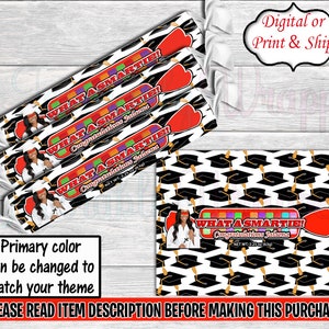 Graduation Smarties Candy Label-Graduation Chip Bag-Smarties Candy Label-High School Graduate-Graduation Candy Label-College Graduate