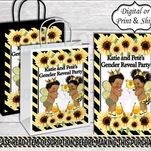 Bumble Bee Gift Bag-Bumble Bee Favor Bag-Bee Chip Bag-Bumble Bee Gender Reveal-Bumble Bee Party-Bumble Bee Baby Shower