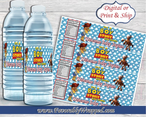 It's a Boy Toy Story Water Bottle Label Template DIY
