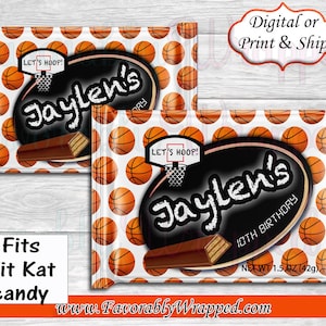 Basketball Chocolate Bar Label-Basketball Candy Wrapper-Basketball Birthday-Basketball Party-Basketball Chip Bag-Basketball-Chocolate Bar