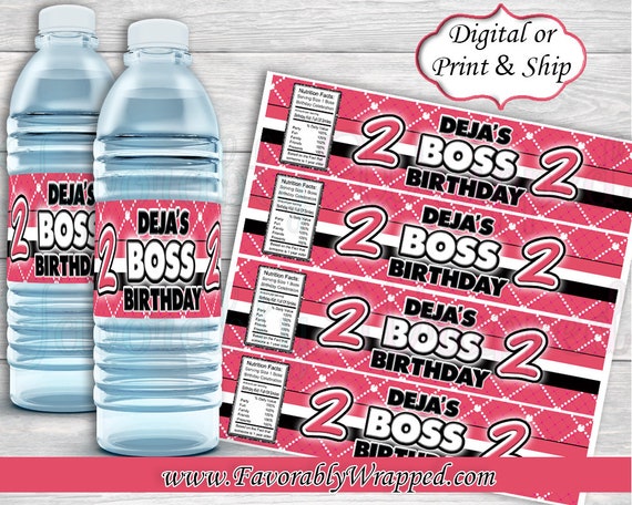Boss Birthday Water Labels-boss Baby-boss Baby Birthday-boss | Etsy