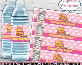 It's a Girl Story Baby Shower Water Bottle Labels-Toy Story Water Label-Toy Story Baby Shower-Water Labels-Baby Shower-It's a Boy Chip Bag