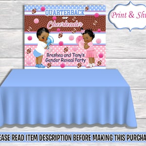 Quarterback oder Cheerleader Backdrop-Touchdowns oder Tutus Chip Bag-Touchdowns oder Tutus Decorations-Touchdowns oder Tutus Gender Reveal