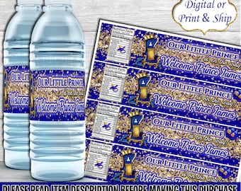 Royal Prince Water Label-Royal Prince Baby Shower-Royal Prince Party Favors-Prince Water Label-Royal Prince Favor Bag-Prince Chip Bag