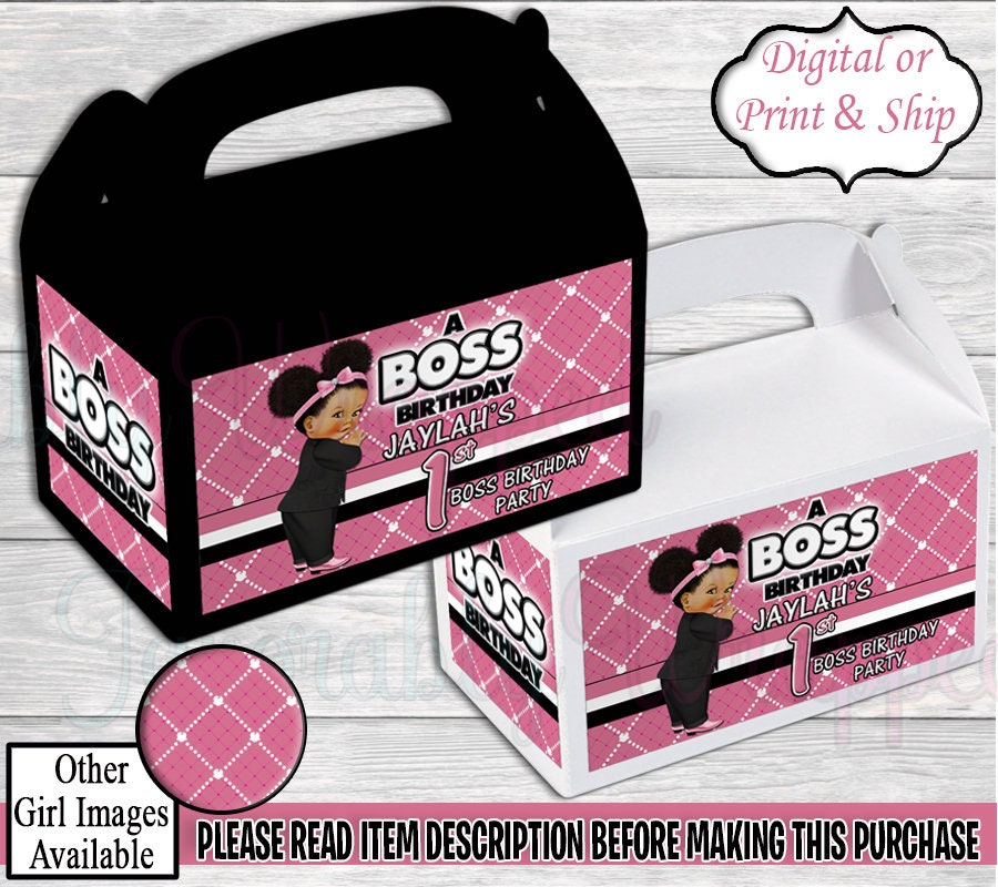 Boss Birthday Gable Box Label-boss Baby Birthday-boss Baby Party