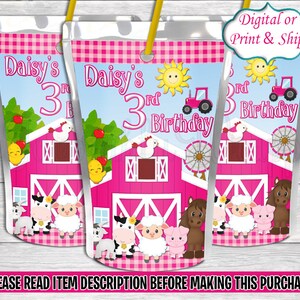 Barnyard Juice Label-Farm Juice Label-Farm Birthday-Farm Party-Juice Label-Animal Juice Label-Farm Juice label-Farm Girl Juice Label